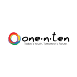 one-in-ten logo, with circle in colors of the rainbow and tagline saying today's youth, tomorrow's future